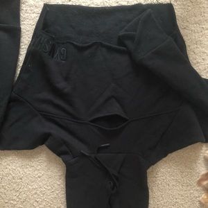 Black Gymshark crop sweater.